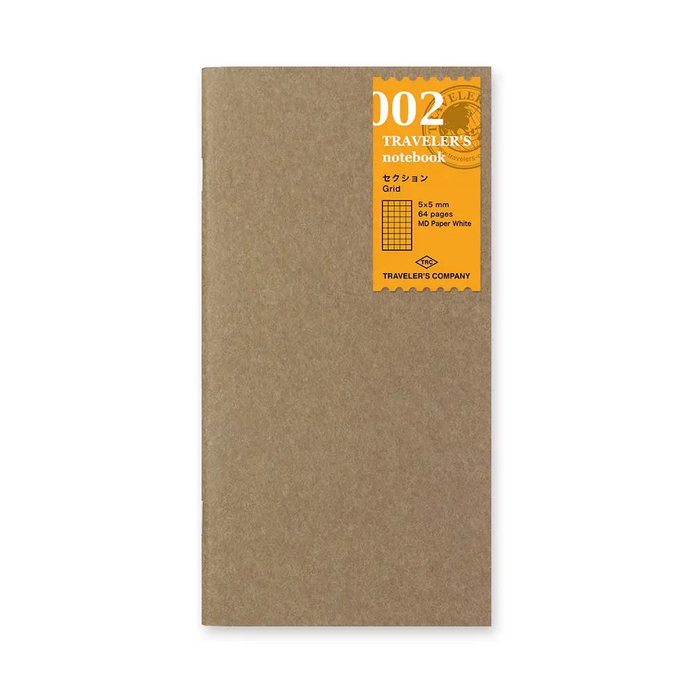 Travelers Notebook Refill 002 Grid Notebook | Regular Size (110 x 210 mm)
