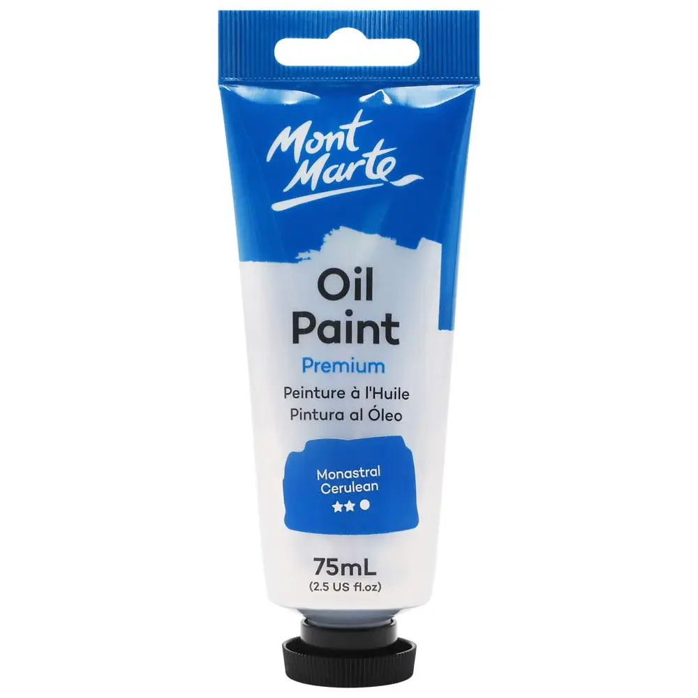 Mont Marte Oil Paint Premium Monastral Cerulean 75ml