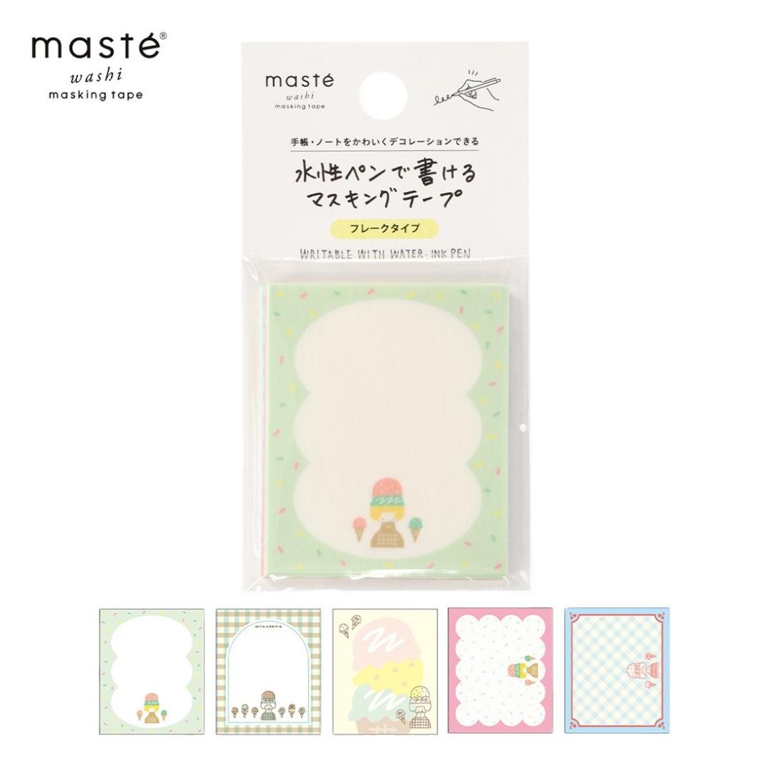 Mark's x Mizutama Masté Writable Flake Seal Masking Sheet - Ice Cream