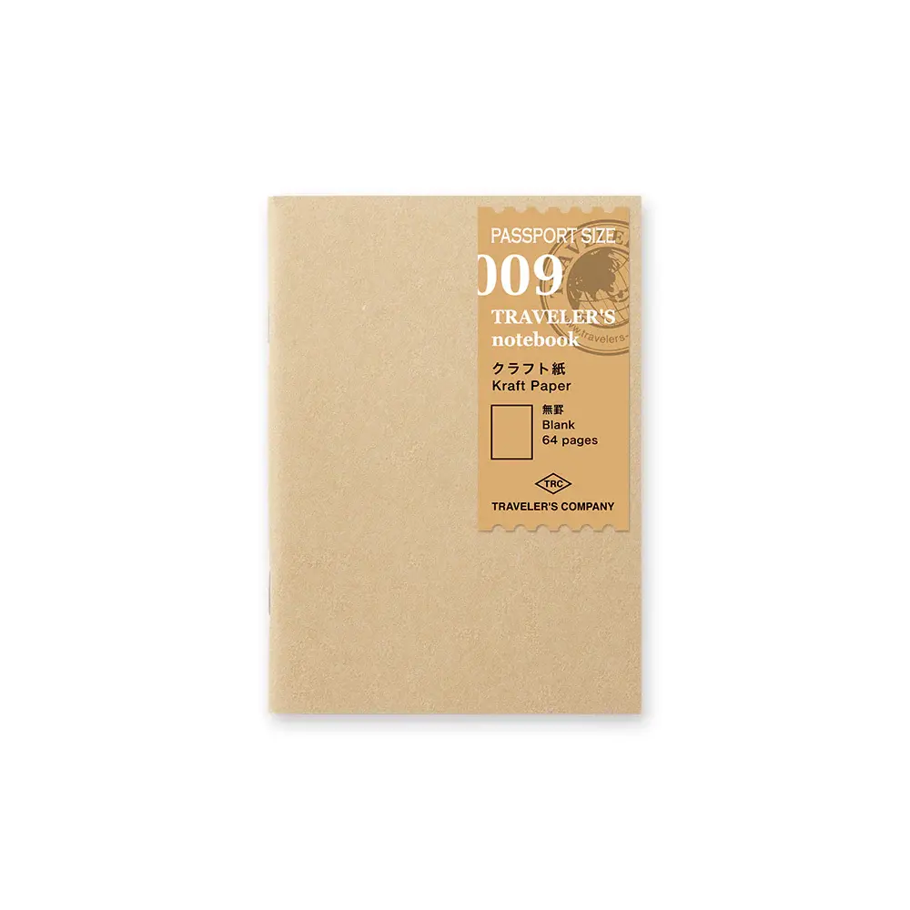 Travelers Notebook Passport Size Refill 009 Kraft Paper | Rustic Writing Insert