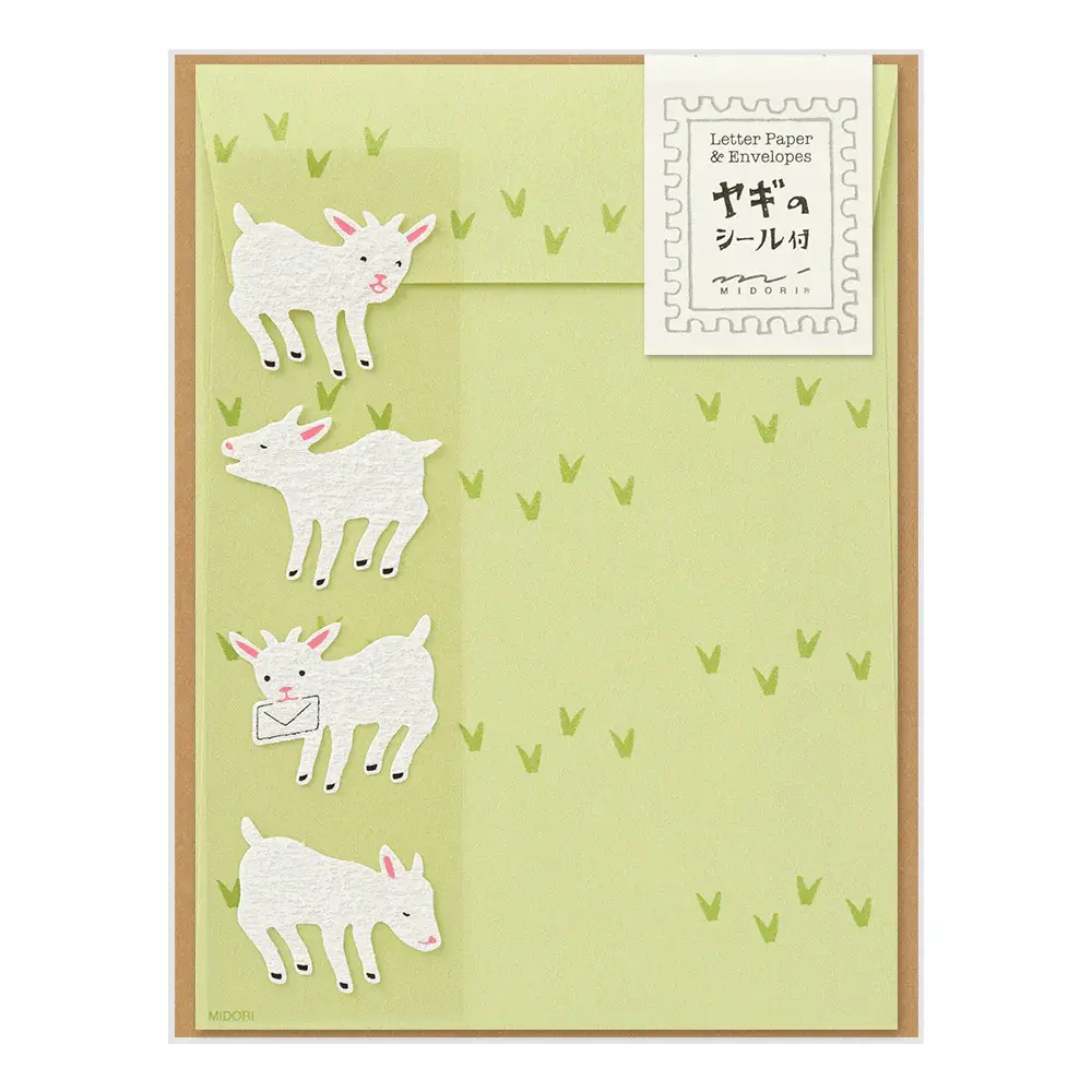 Midori Letter Set with Stickers Goat A