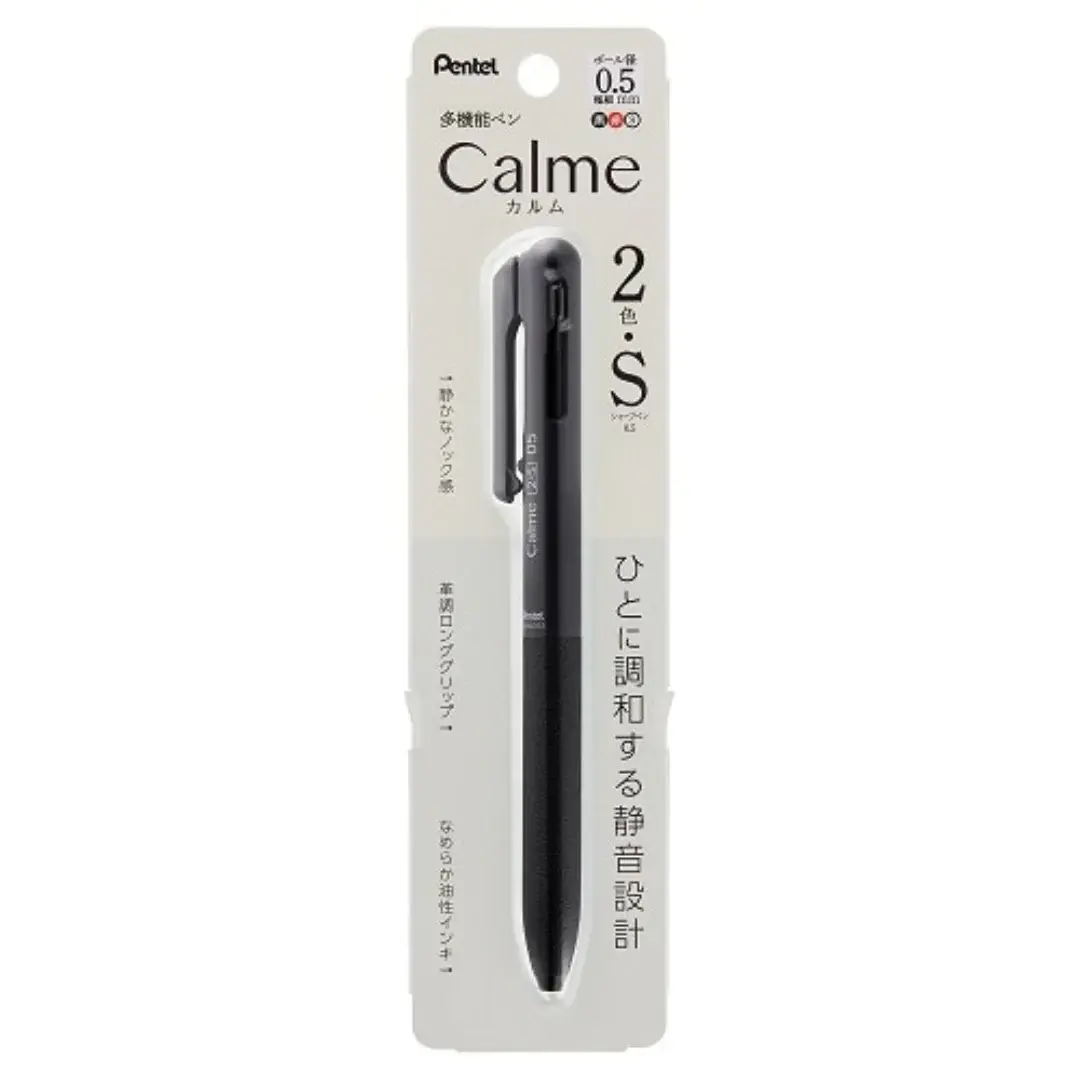 Pentel Calme 2 Colour 0.5 mm Ballpoint Multi Pen + 0.5 mm Pencil