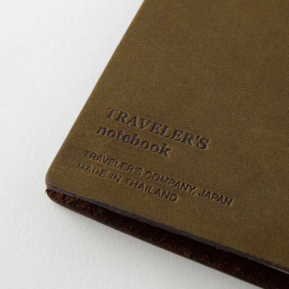 Thumbnail: Travelers Notebook Olive Regular Size | Leather Notebook