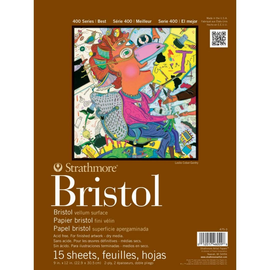 Strathmore 400 Series Bristol Vellum Pad 9 x 12 Inch