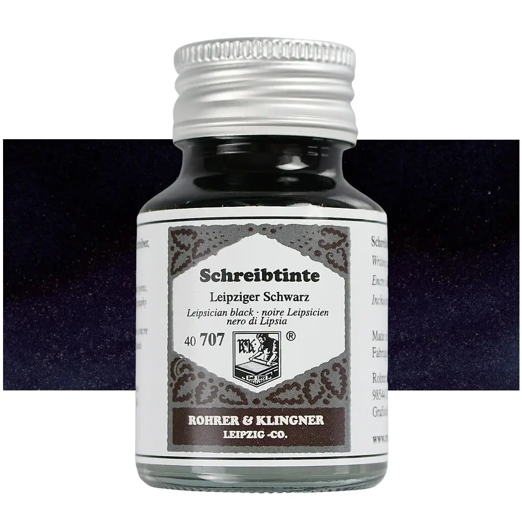 Rohrer & Klingner Fountain Pen Ink Schwarz Black 50ml