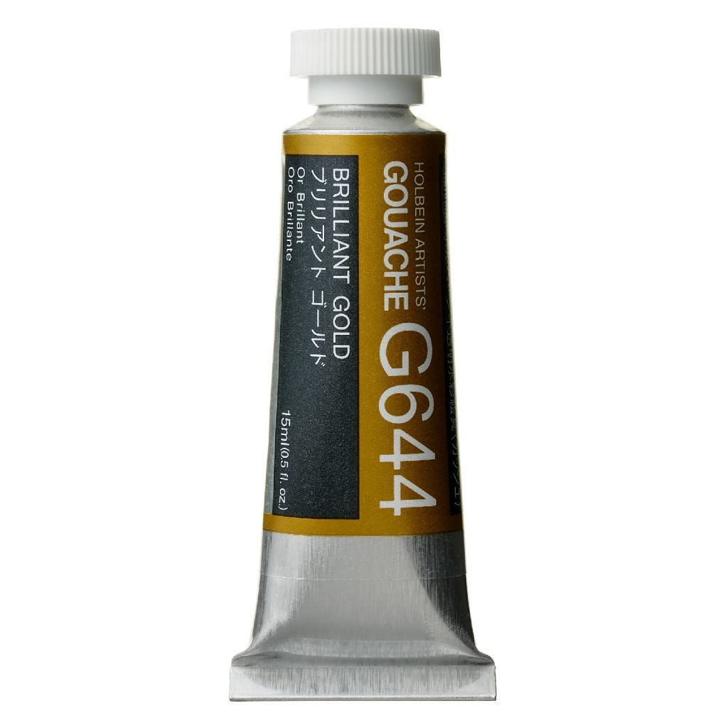 Holbein Artist Gouache Paint Brilliant Gold 644 15ml
