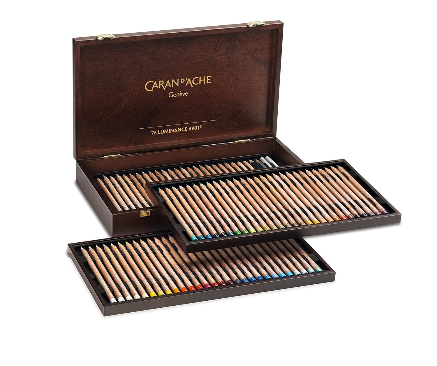 Caran Dache Luminance Wooden Box Colour Pencil set of 80