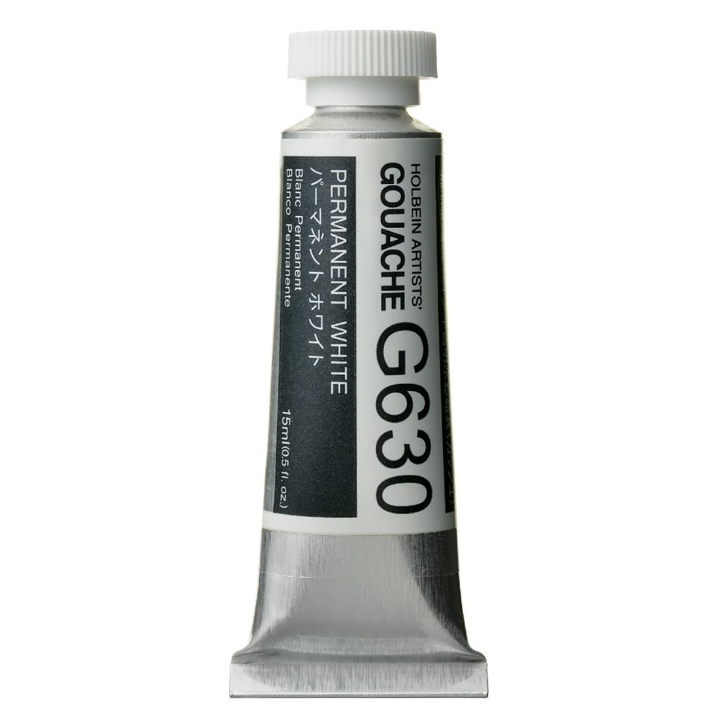 Holbein Artist Gouache Paint Permanent White 630 15ml