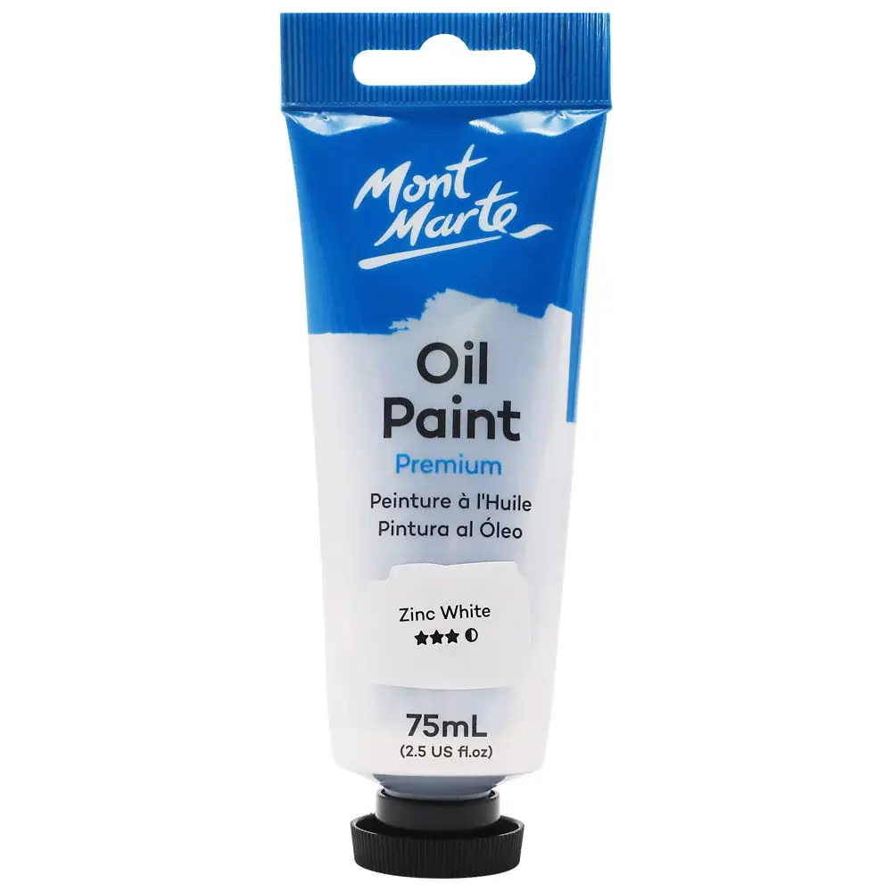 Mont Marte Oil Paint Premium Zinc White 75ml