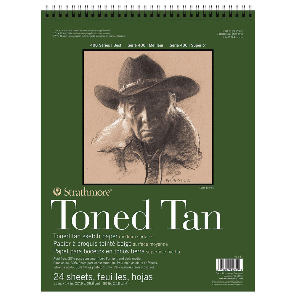 Strathmore 400 Series Toned Tan Sketch Pad 11 x 14 Inch