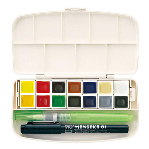 NATURE サンシャイン SUNSHINE ペンミ 14ヵ国 セット トレカ ZIG Kuretake Gansai Tambi Portable Set of 14 Colours | Japanese