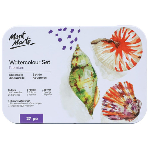 Mont Marte Premium Watercolor Cake Set of 7 Piece Artzo India