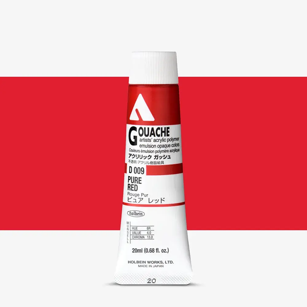 Holbein Acrylic Gouache Pure Red 20ml