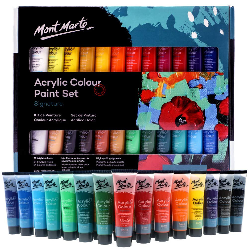 Mont Marte Acrylic Colour Paint Set of 36 x 36ml