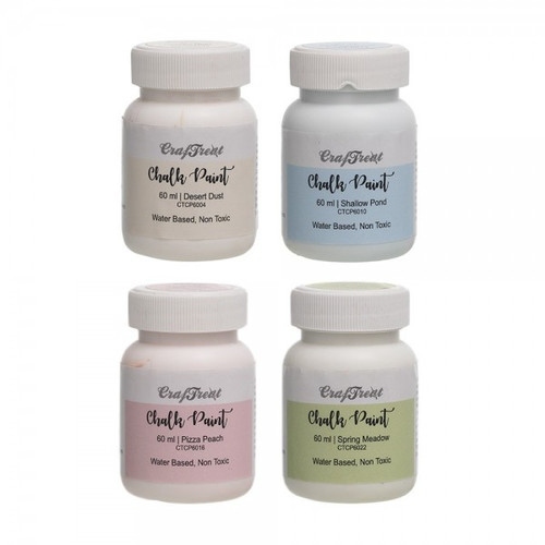 Craftreat Chalk Paint Pastel Set 1 60ml x 4 colours Artzo India