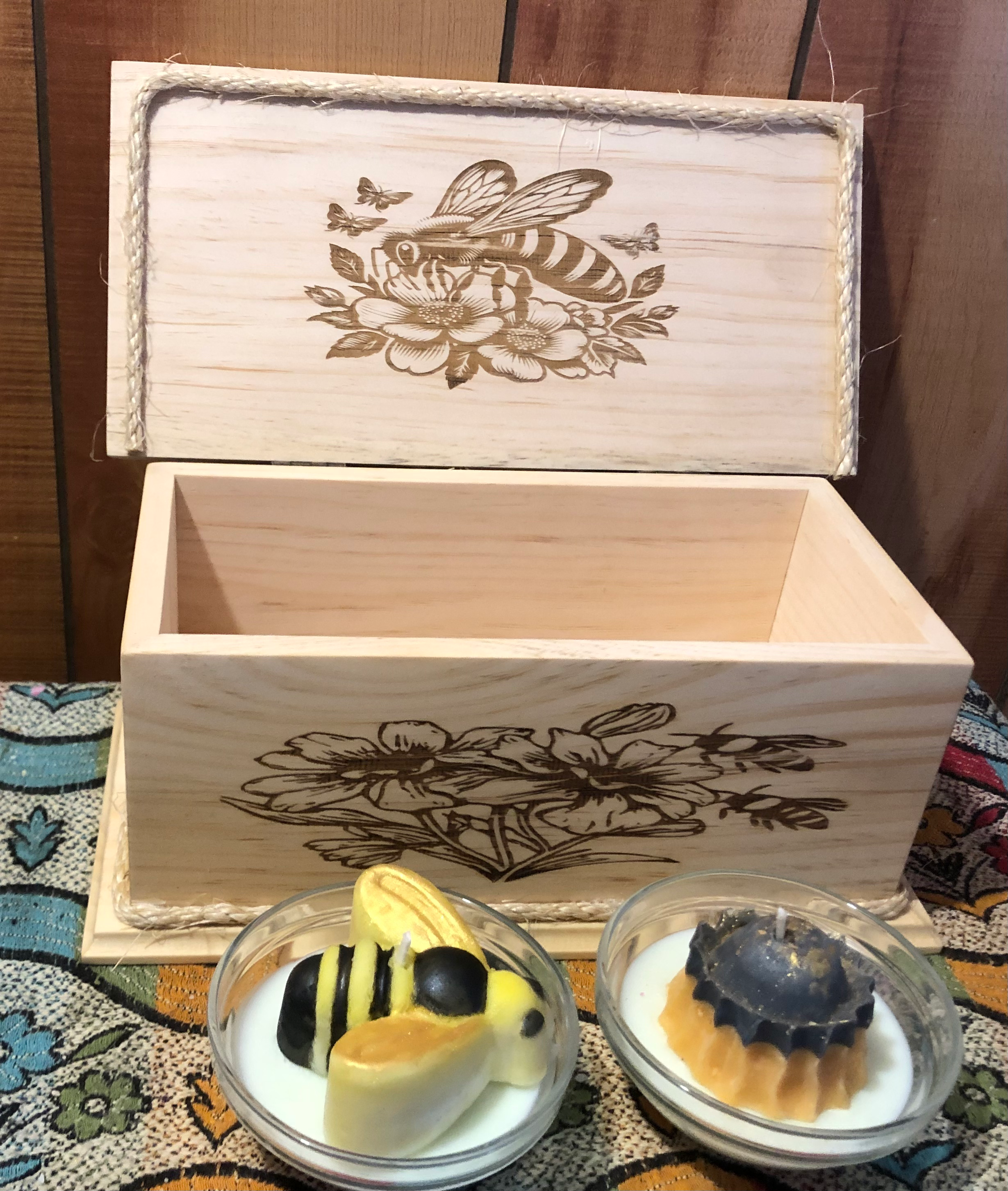 2 piece candle set with box