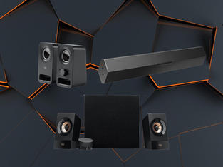 Speakers, PC, computers, ordinateurs, haut parleurs, barre de son, cinema, home cinéma, subwoofer, sound, logitech, samsung