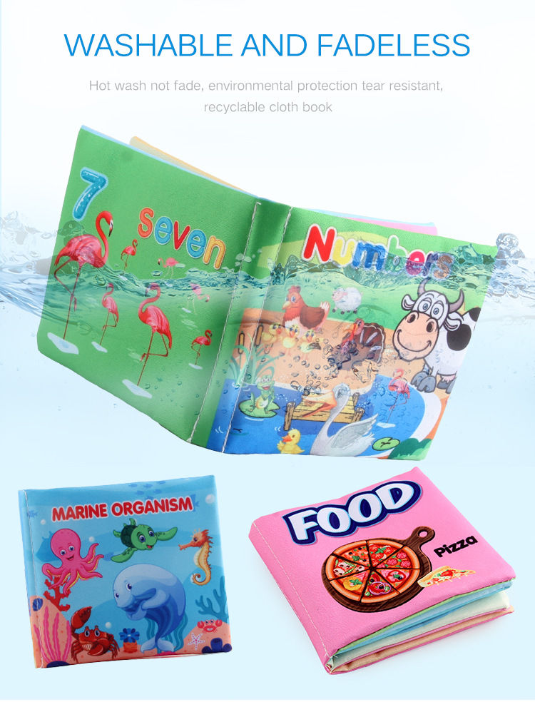 Thumbnail: Baby Cloth Books Enlightenment Early Educational Toys Kids Fruits Animal Numbers