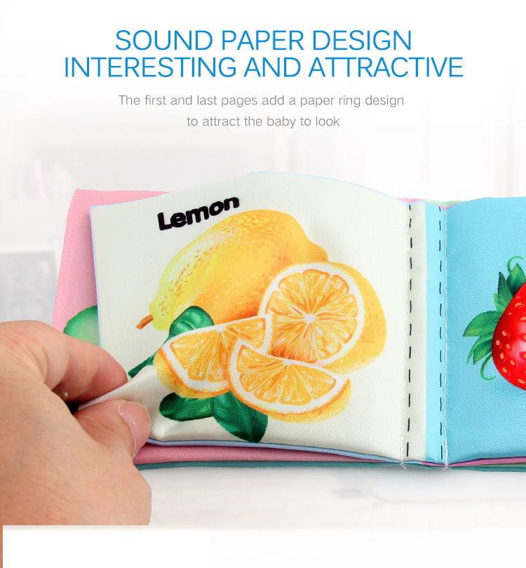 Thumbnail: Baby Cloth Books Enlightenment Early Educational Toys Kids Fruits Animal Numbers
