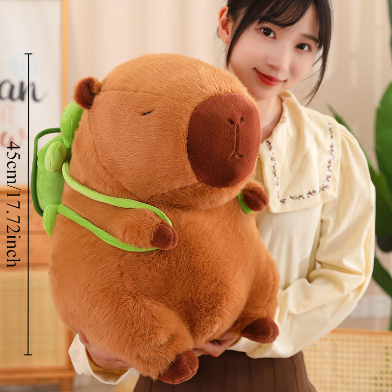 Thumbnail: 45cm Huge Capybara Plush Toy Simulation Capibara Cute Doll Stuffed Animals Plush