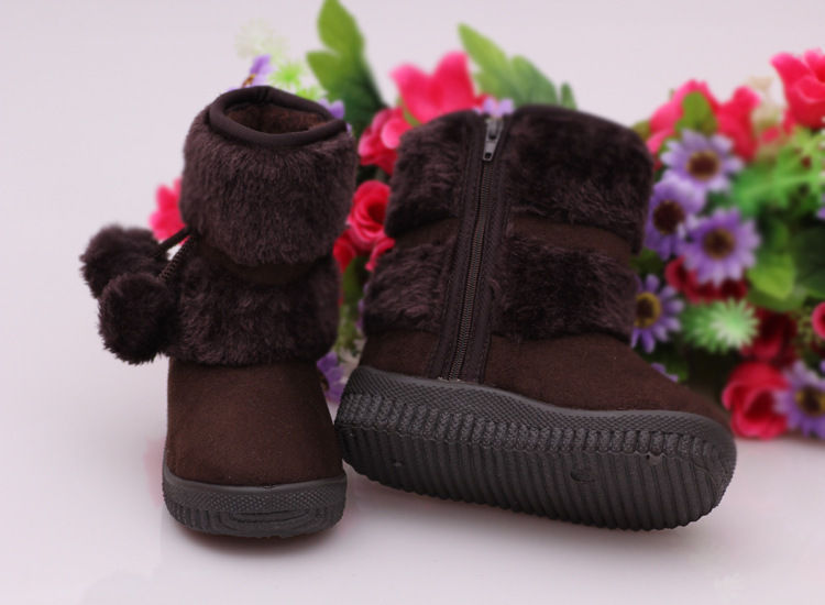 Thumbnail: New Girls Snow Boots Winter Comfortable Thick Warm Kids Boots Lobbing Ball Thick