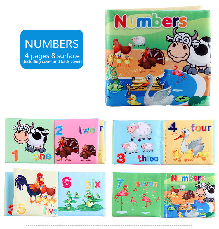 Thumbnail: Baby Cloth Books Enlightenment Early Educational Toys Kids Fruits Animal Numbers
