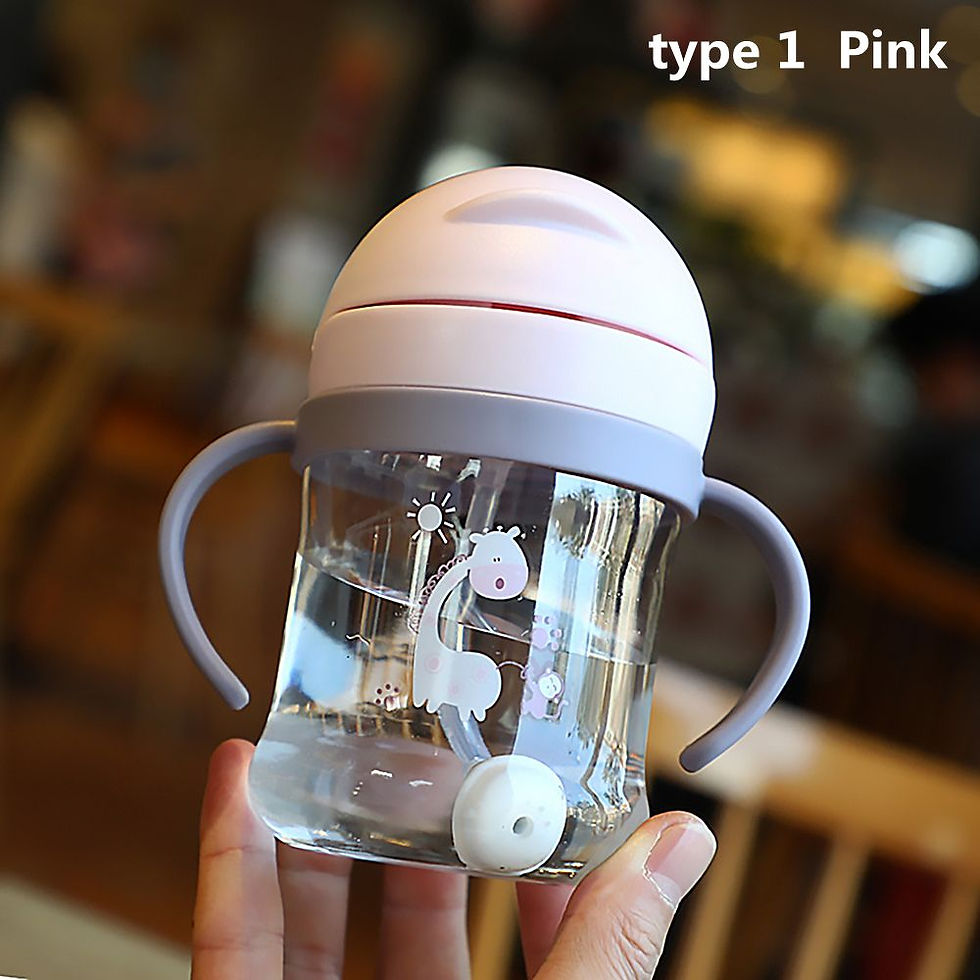Thumbnail: 250ML Cartoon Pattern Outdoor Child Drinking Bottle with Straw Baby Feeding Cup 