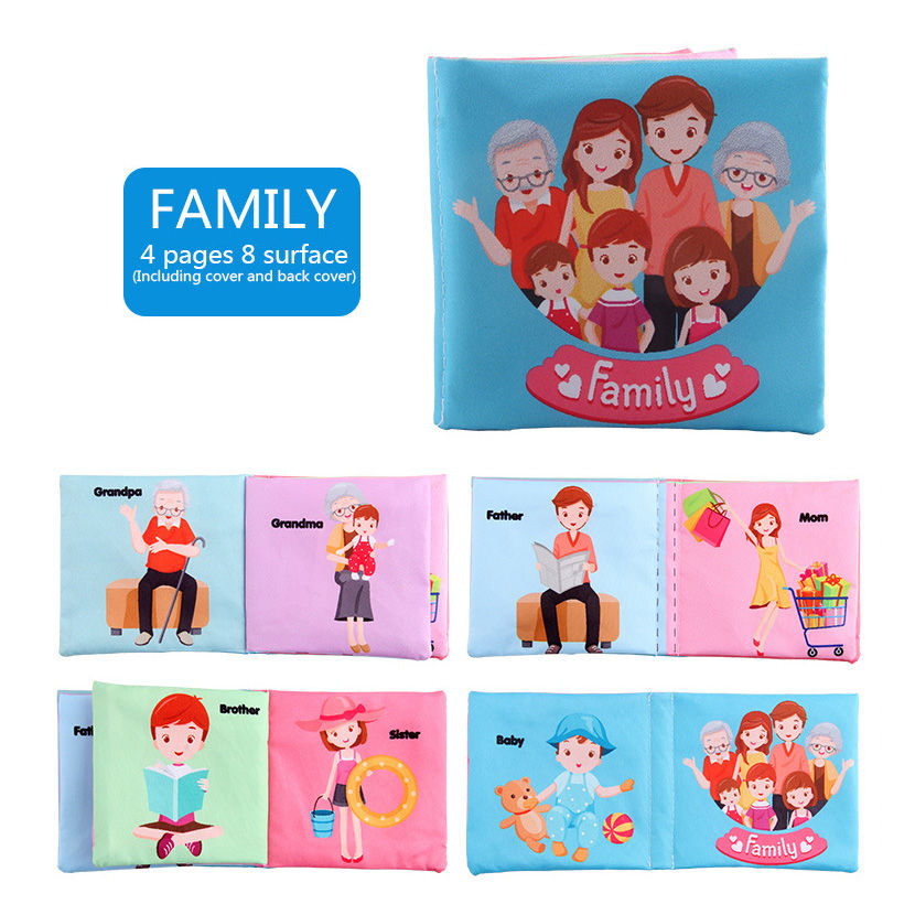 Thumbnail: Baby Cloth Books Enlightenment Early Educational Toys Kids Fruits Animal Numbers