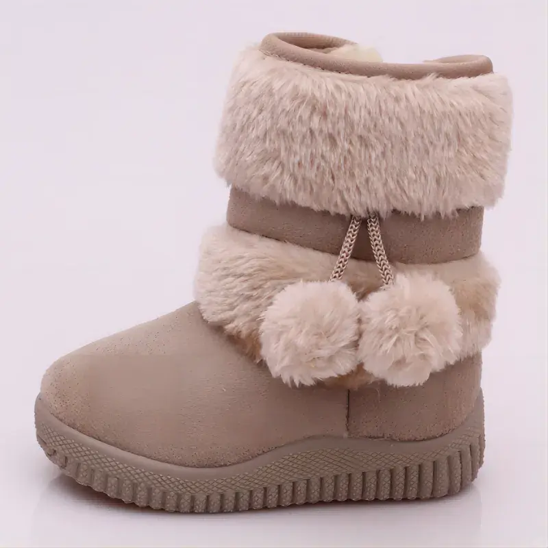 New Girls Snow Boots Winter Comfortable Thick Warm Kids Boots Lobbing Ball Thick