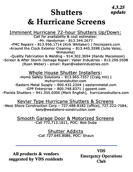 Shutter Operations Sign Shutters & Screens | Emergency Operations