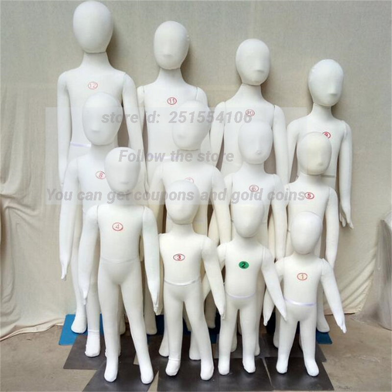 Thumbnail: Baby Full Child Hand Mannequins, Soft Body Display, Can Bend with Cotton Fabric,