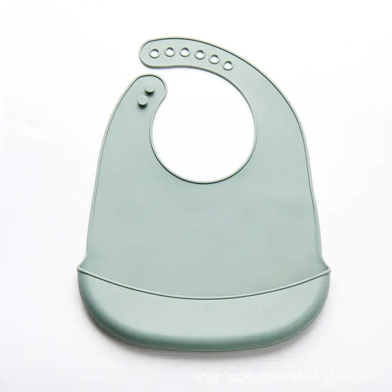Thumbnail: Baby Bib Adjustable Waterproof Bibs Babies Soft Edible Silicone Newborn Saliva D
