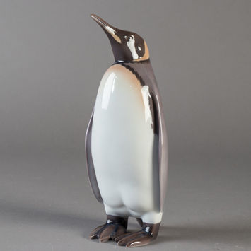 Pingouin Empereur - Porcelaine colorée - Edition Bing et Grondahl