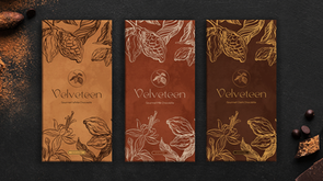 Velveteen chocolate bars packaging