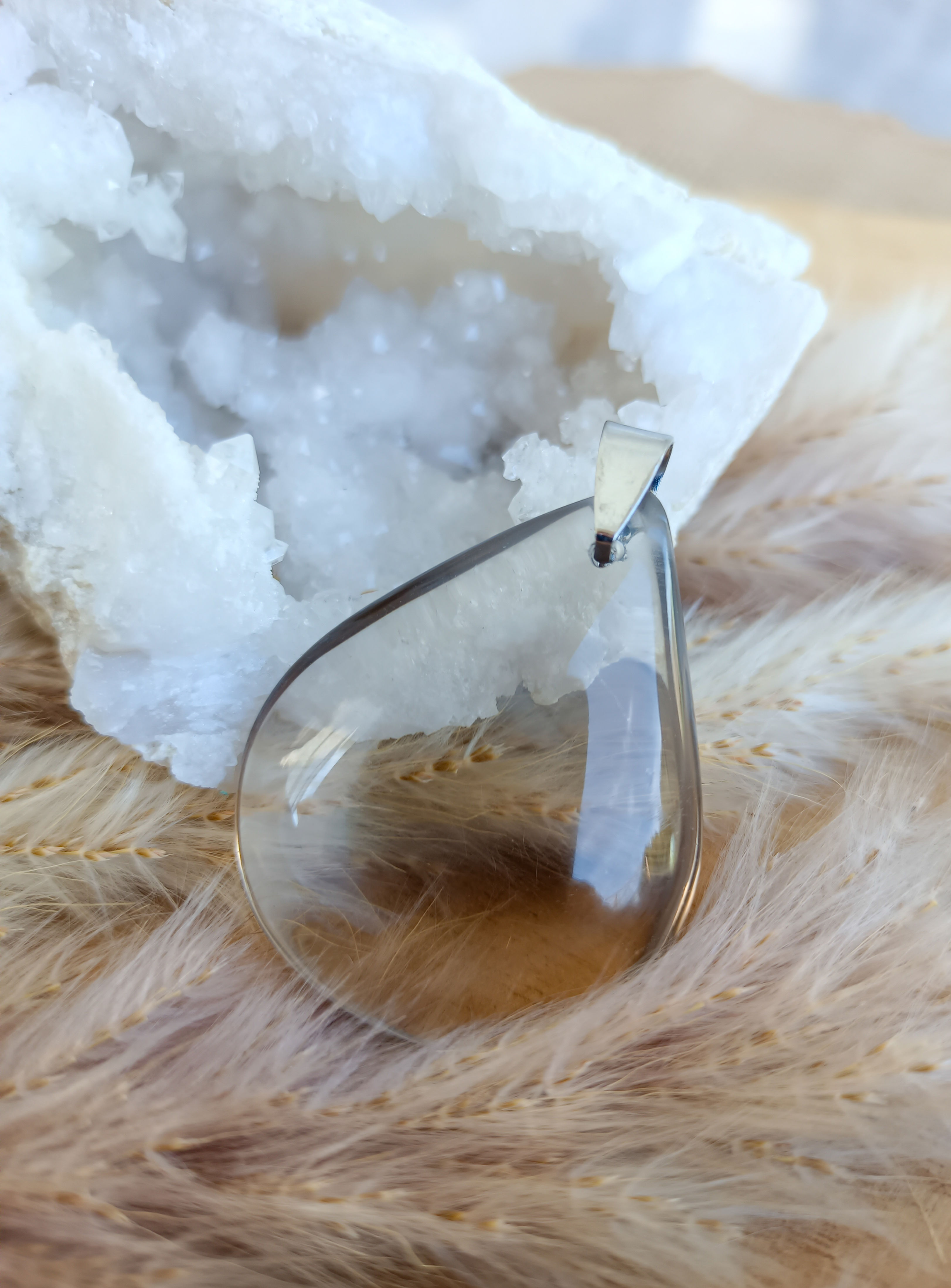 Quartz fumé - Pendentif goutte