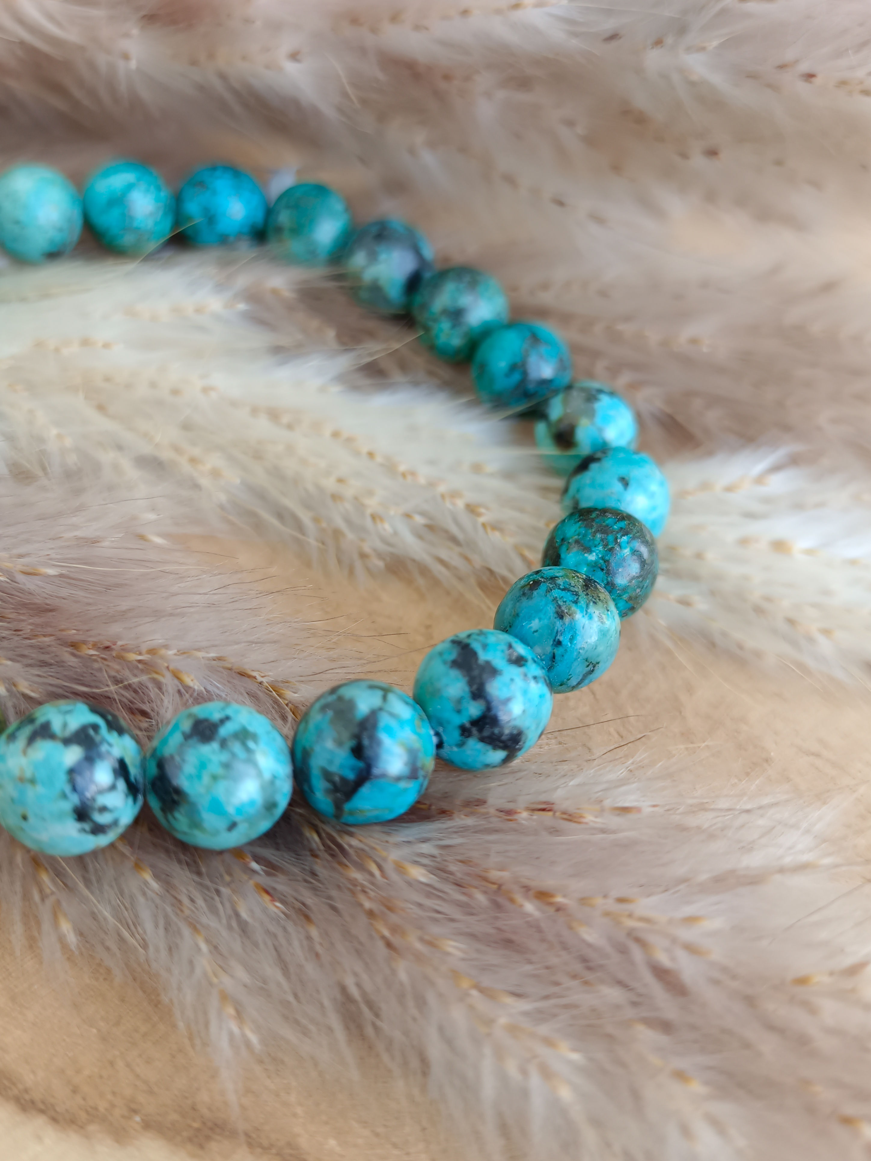 Turquoise - Bracelet boule 8mm