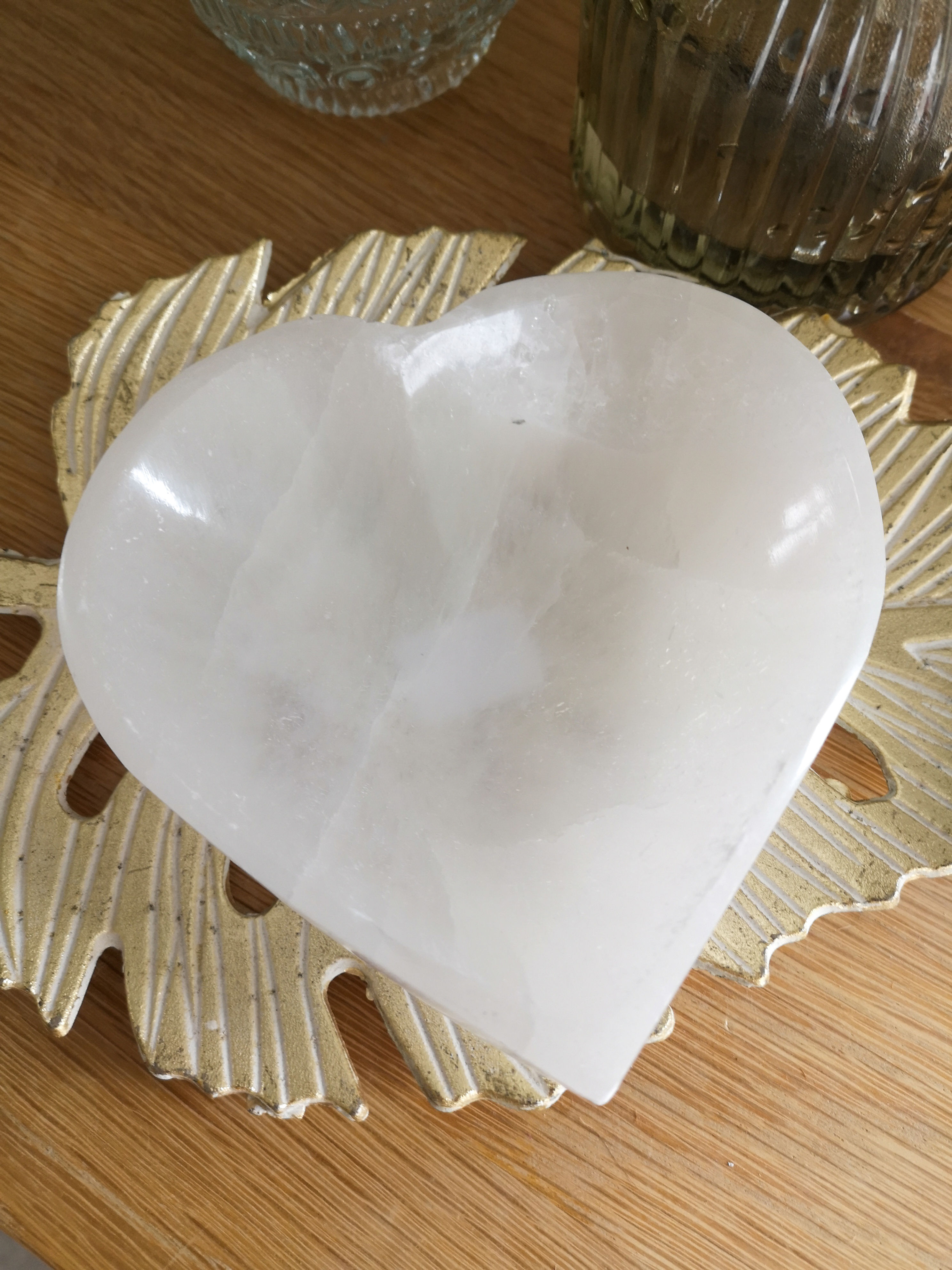 Sélénite - Bol coeur