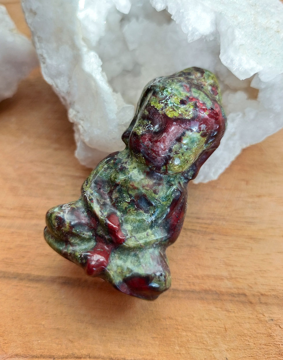 Miniature : Bouddha indien - Jaspe sang de Dragon