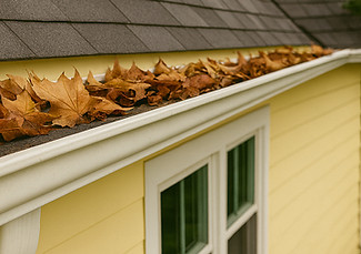 Coastal Aluminum Seamless Gutters team providing gutter cleaning in Bay County, Florida.