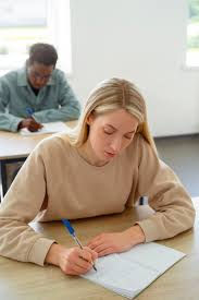 Lady taking a skills Assessment