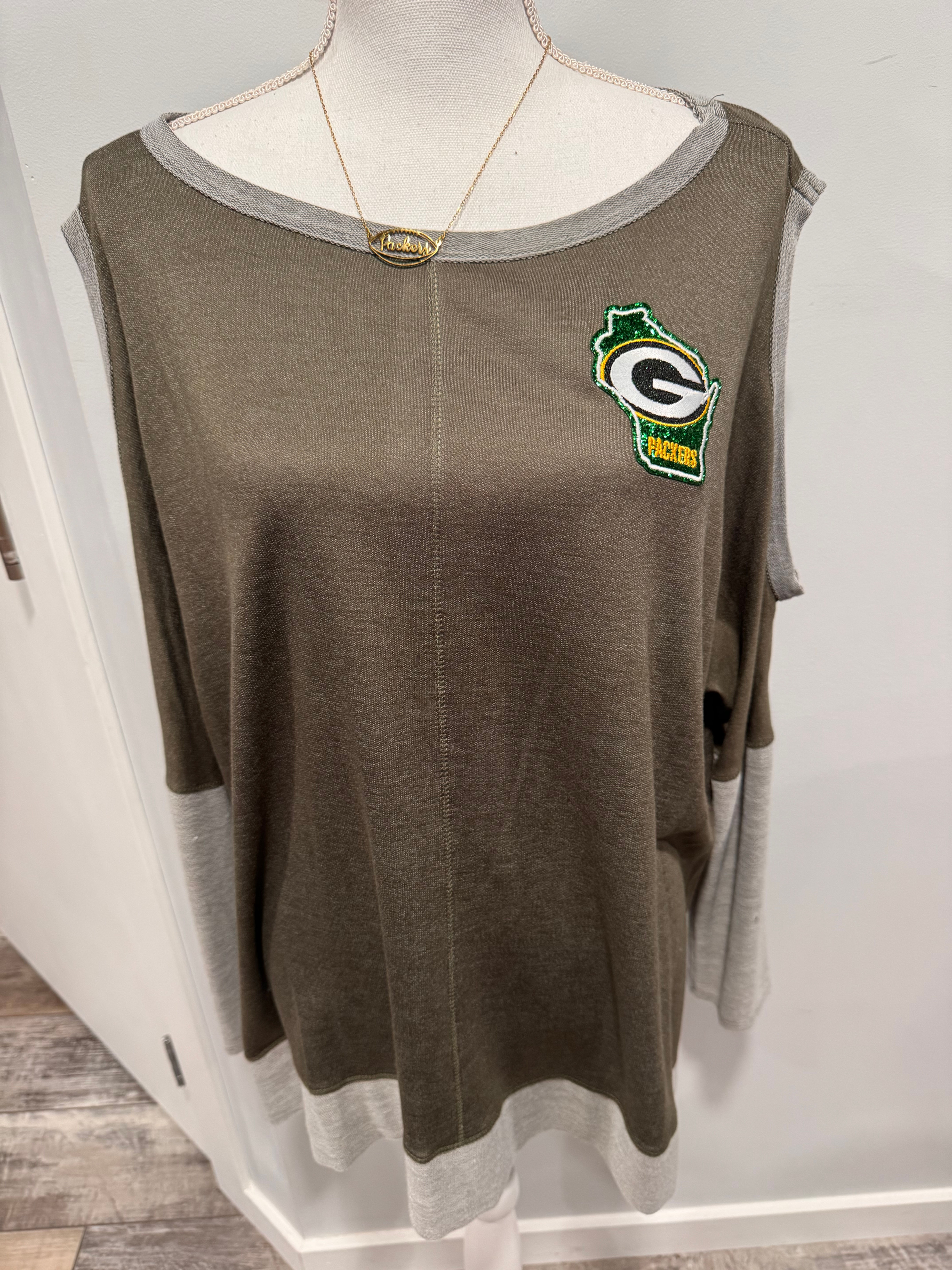 Army Green cutout Packer top