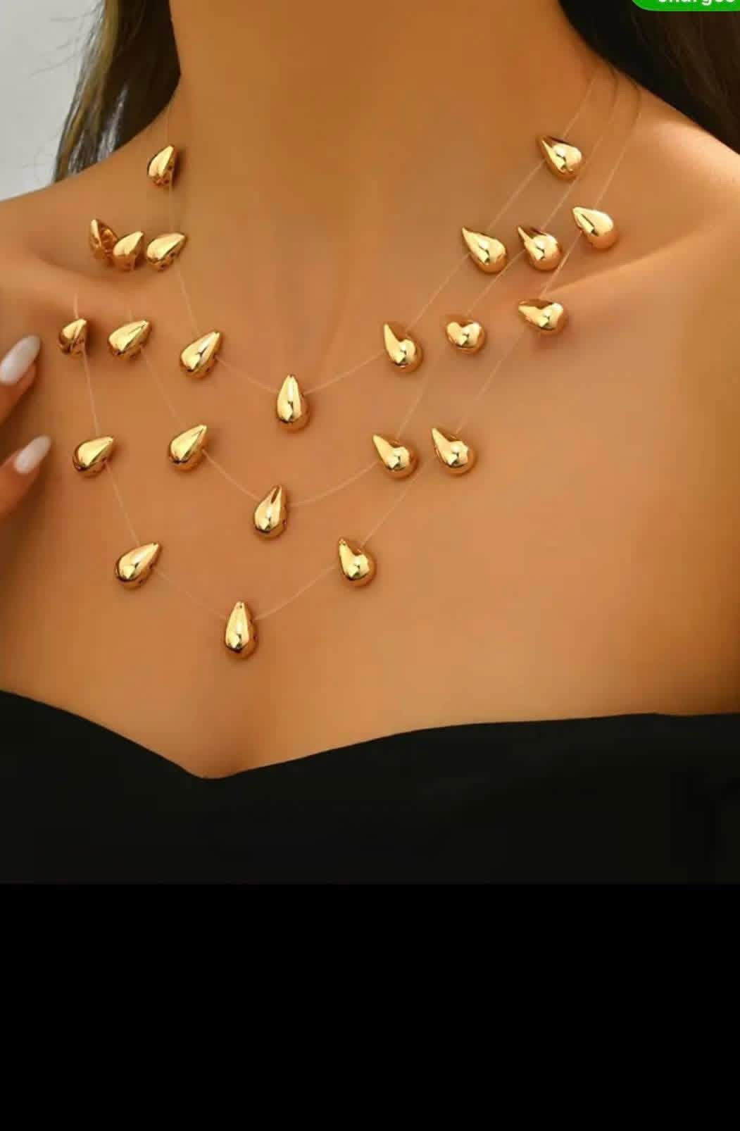 3 Tiered Droplet necklace 