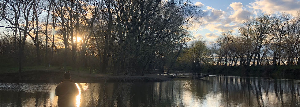 Potomac river, winter, sunset