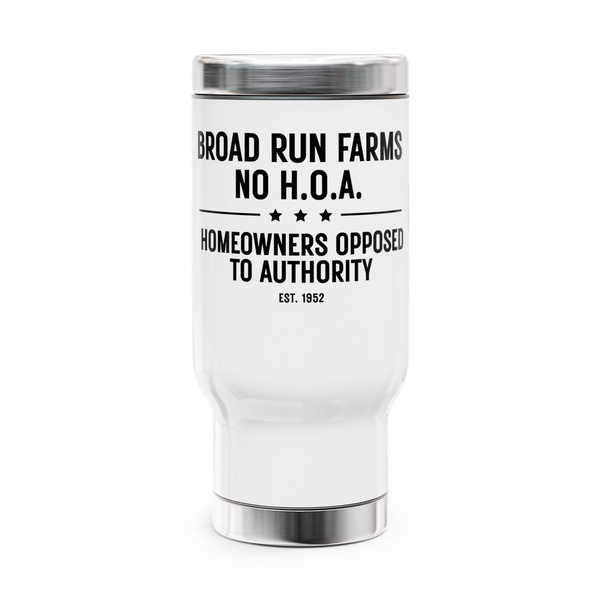 Travel Mug - OG Broad Run Farms No HOA 14oz Stainless Steel Mug with Handle