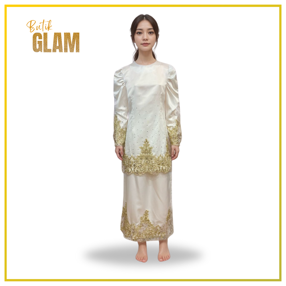 Golden Lace Bridal Baju Kurung
