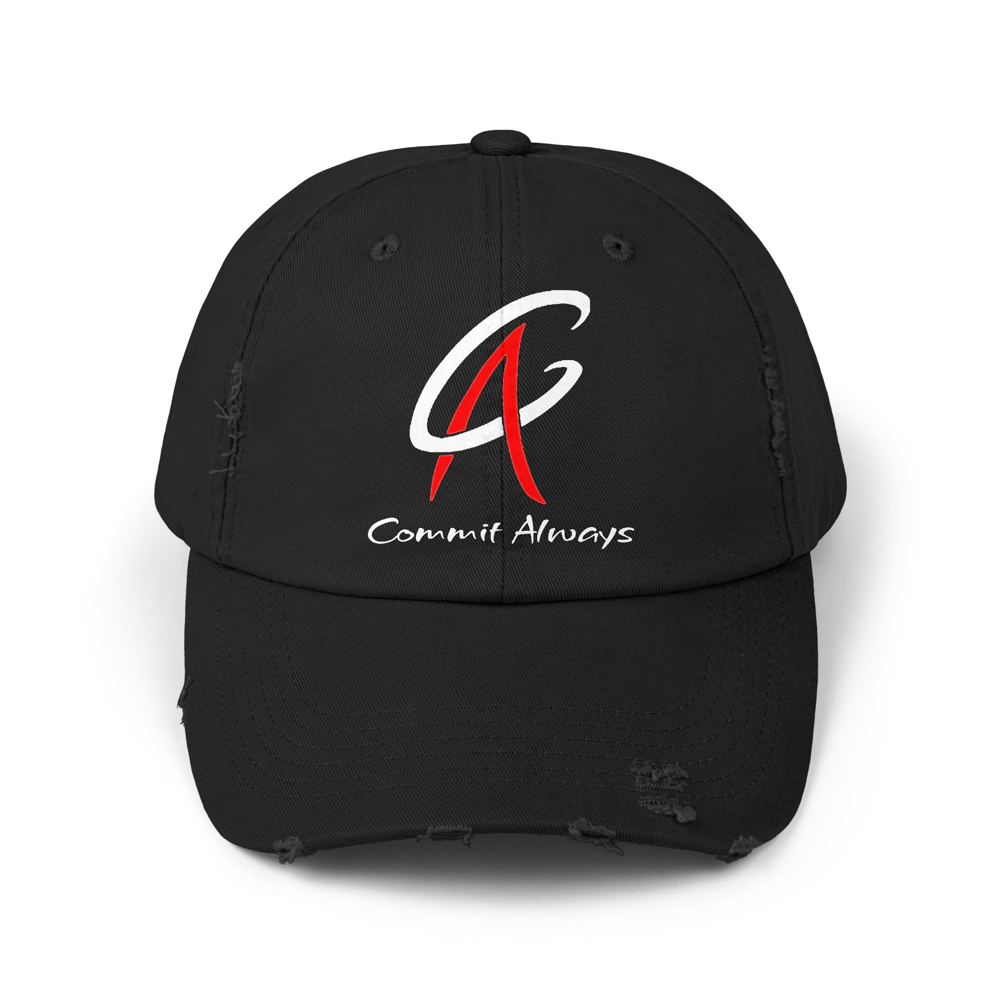 Commit Always Unisex Distressed Cap