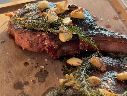 Pan-Seared First Light Farms Bone-In Wagyu Ribeye