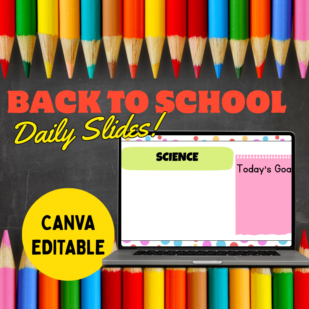 Daily Agenda Slides- Canva Editable Template