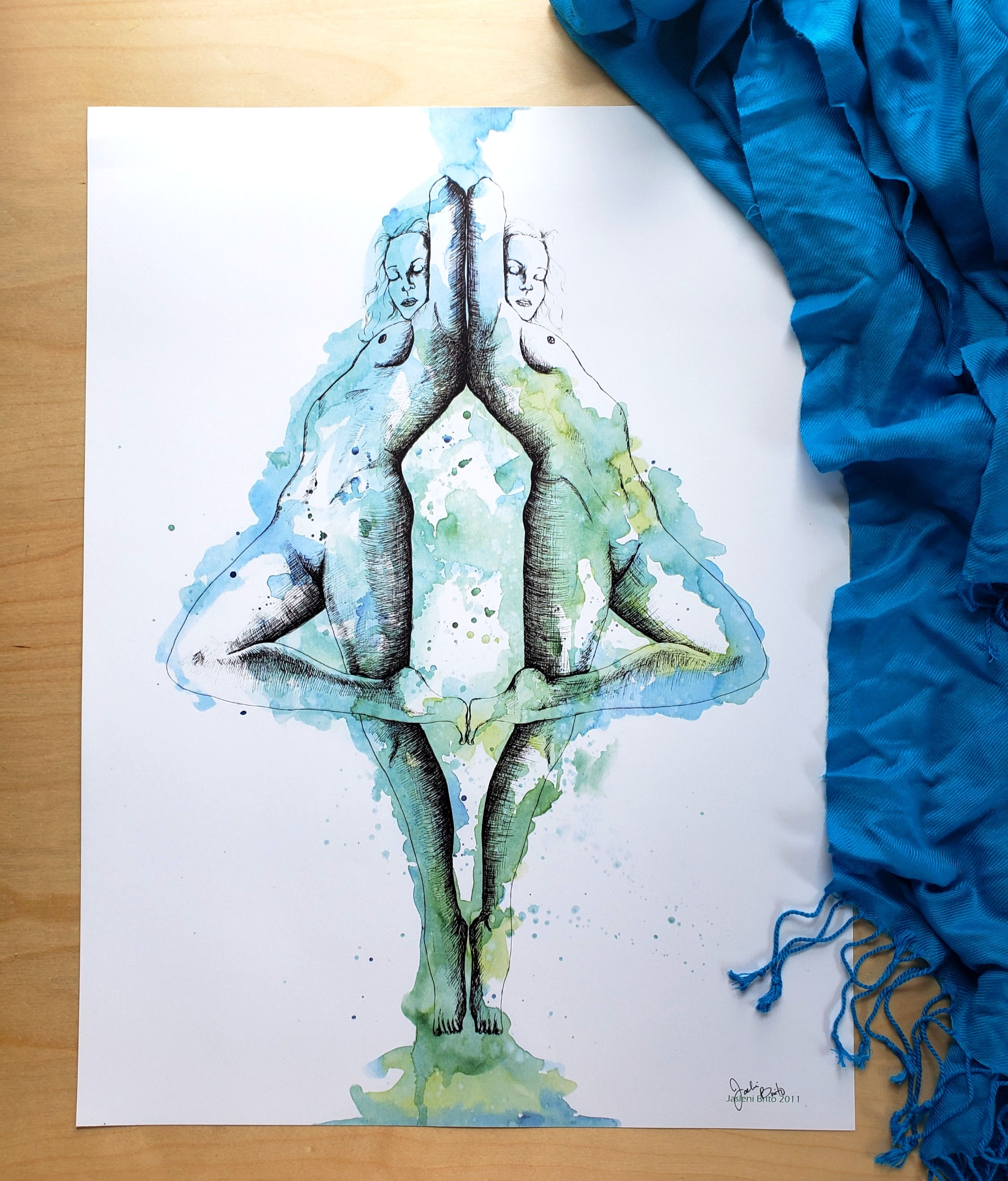 Shades of Blue & Green  (18x24 Poster)