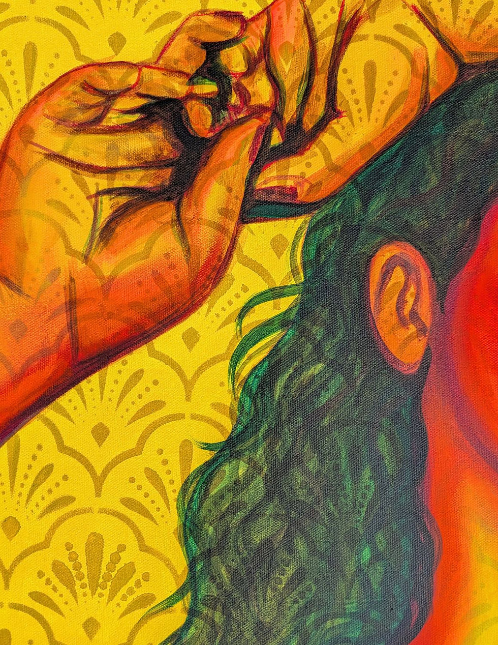 Thumbnail: JOY IS THE PATTERN: Woman with Butterflies (Original Painting)